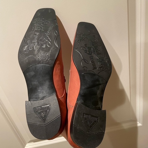 John Fluevog Tudor Prysten Square Toe Lace Up Dress Shoe Leather Portugal Made - Picture 11 of 16